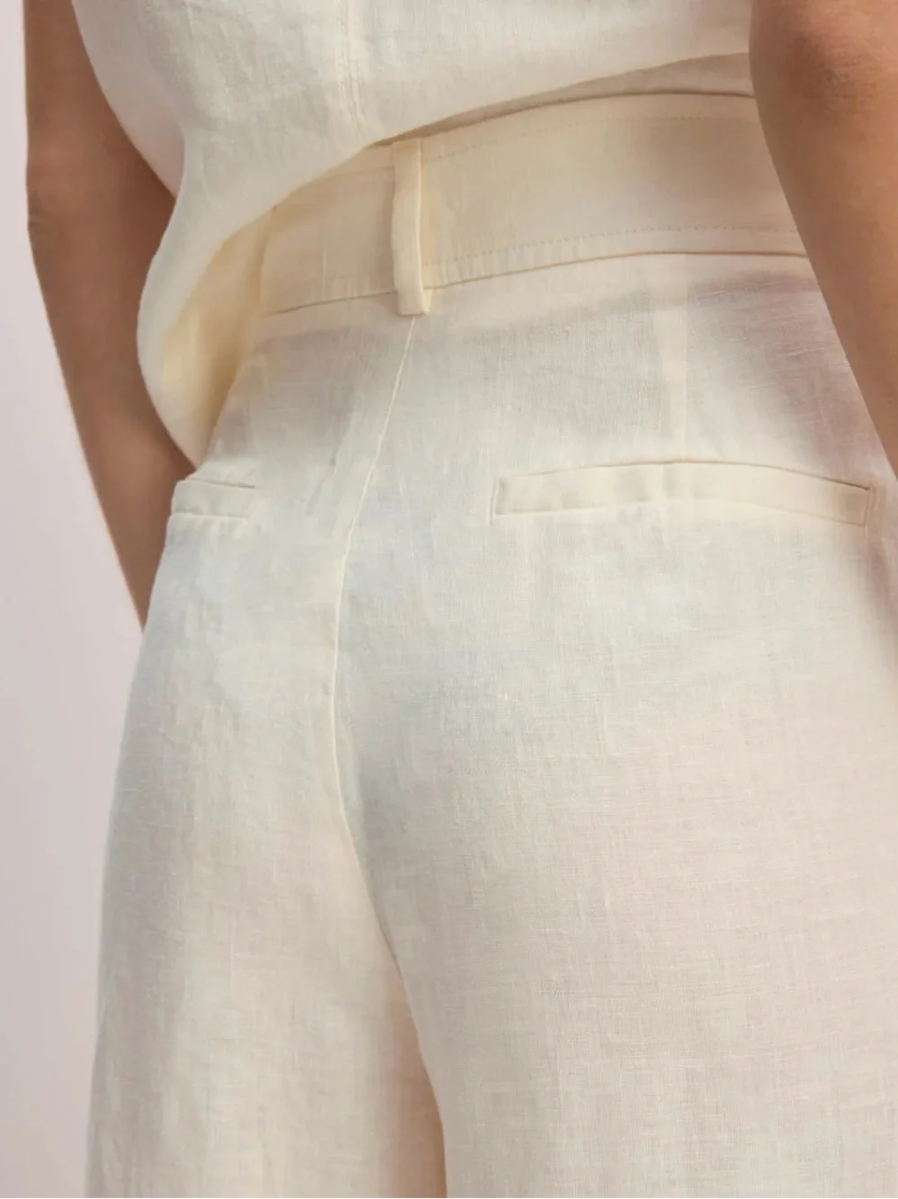NWT Everlane The Linen Way-High Drape Pant in Bone size 12 discontinued